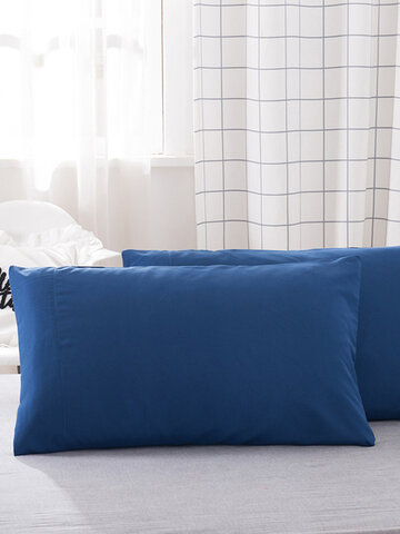 New 2pcs/set 50*76cm/50*101cm Solid Rectangle Pillow Cases for Home/Hotel Pillowcases without Pillow Core 12 Colors