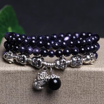 Bracelet de perles vintage unisexe
