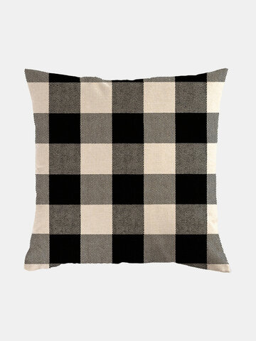 1 PC Farmhouse Buffalo PlaidClassic Plaid Pattern Linen Cushion Cover Home Sofa Art Decor Throw Pillow Cover Pillowcase