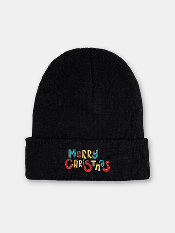 قبعة صغيرة مطرزة بأحرف عيد الميلاد للجنسين