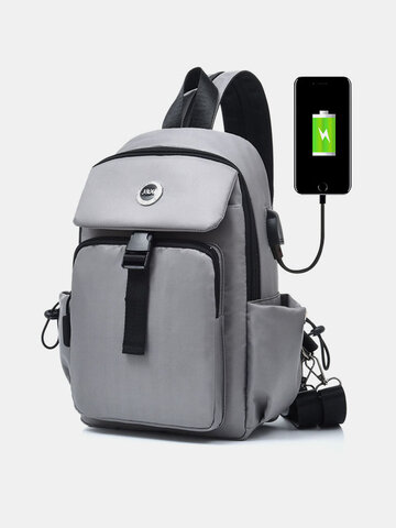USB Charging Multi-carry Multi-Layers Waterproof Crossbody Bag Chest Bag Sling Bag Backpack