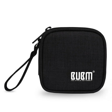 

BUBM Mini Data Cable Headphone Storage Bag, Green wine red rose black