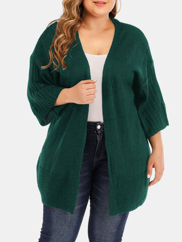 Elegant Solid Knotted Cardigan