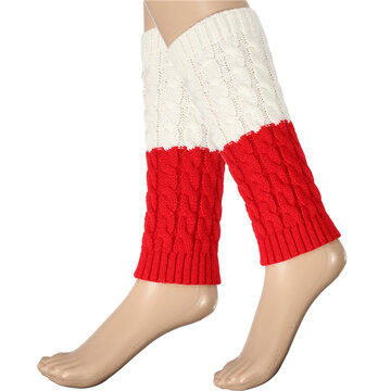Women Knitted Thigh High Leg Warmers Socks Winter Boot Short Cuff Socks