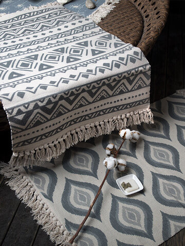 Cotton Fiber Hand-woven Carpet