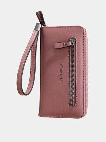 PUレザーマルチカードスロットフォトカード電話バッグマネークリップ財布財布
