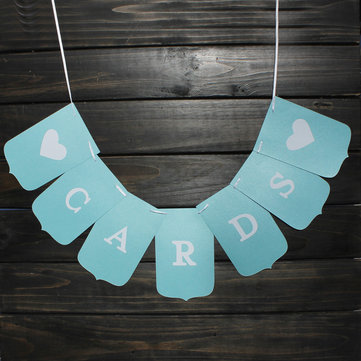 CARDS Wedding Banner Photography Flags Ghirlanda Party Decoration Foto Puntelli Forniture
