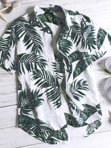 100% algodão havaiano respirável Camisa
