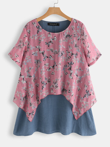 Irregular Two Pieces Blouse