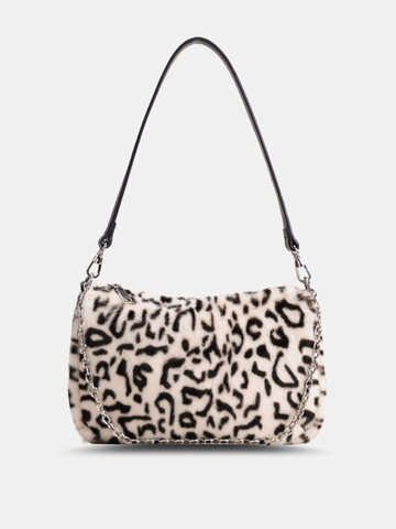 Dacron Leopard Large Capacity Shoulder Bag Handbag
