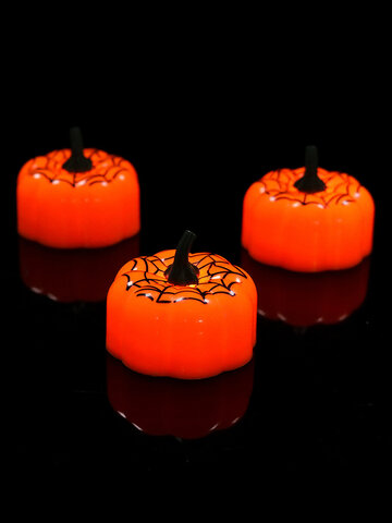 12 Pcs Halloween Pumpkin LED Light Mini Night Light For Festival Christmas Decoration Children Gift Spider Web Pumpkin Lamp