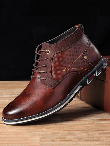 Men Large Size Business Casual Ankle Leather Boots