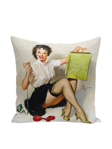 1 PC Retro Poster Girl Pillowcase Super Soft Plush Throw Pillow Cover Cushion Cover Homeware