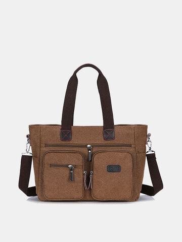 Men's Business Briefcase Laptop Canvas shoulder Bag