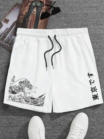 Japanese Wave Ukiyoe Shorts