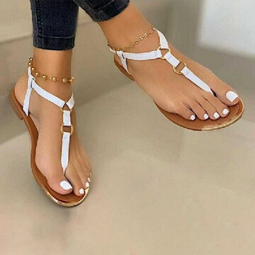 Lightweight Clip Toe Non Slip Flat Sandals