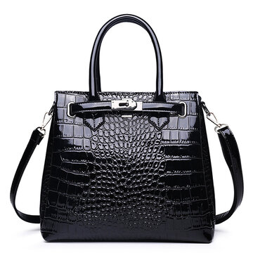Crocodile Pattern Faux Leather Handbag Crossbody Bag