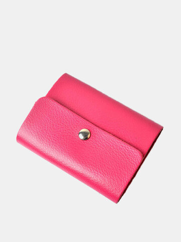 Portable Genuine Leather Card Holder 26 Card Slots Wallet Fo