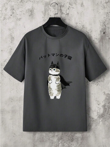 Magliette giapponesi con gatti dei cartoni animati