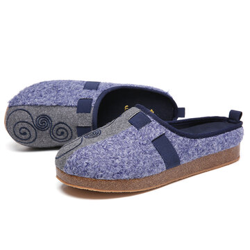 Two Tone Household Cotton Indoor Home Shoes Slippers