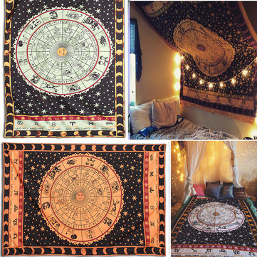 

Ombre Star Indian Mandala Wall Hanging Tapestry, Orange