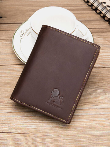 Genuine Leather RFID 5 Card Slots Purse Wallet