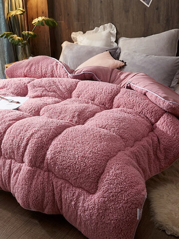 Épaissir Shearling Blanket Winter Soft Warm Bed Quilt