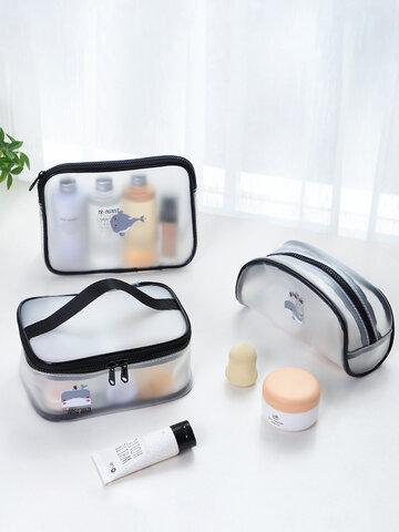 Transparent portable waterproof storage bag cosmetic Bag