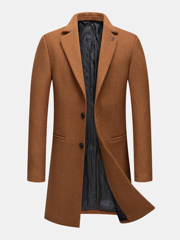 Mid-Length Woolen Thicken Overcoat