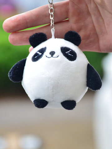 Mini Cartoon Plüsch Panda Puppe Schlüsselanhänger mit Anhänger
