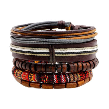 Multi-layer Wood Bead Bracelet