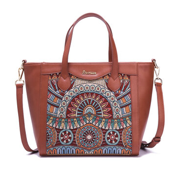 Brenice Embroidery Tote Handbags Vintage Shoulder Bags