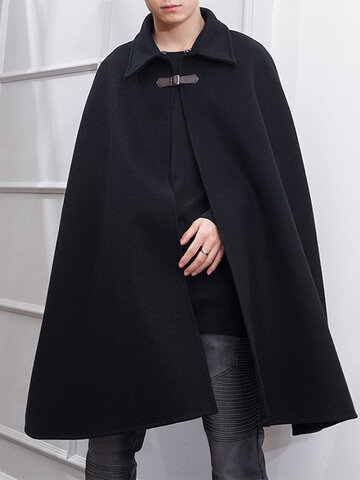 Loose Mid-length Cloak Overcoat