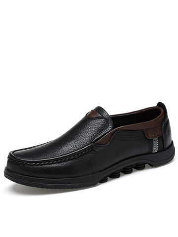 Men Cow Leather Soft Casual Shoes