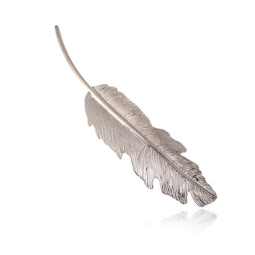 

Vintage Feather Hairpin Accessories, Silver antique gold