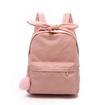 Women Nylon Bow Large-Capacity Multi-Functional Backpack 