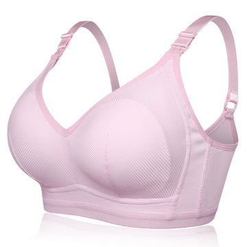 

Wireless Comfy Soft Nursing Bras, Nude grey pink