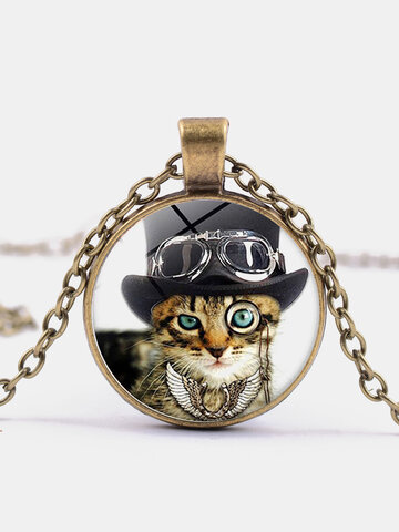 Cat Top Hat Necklace