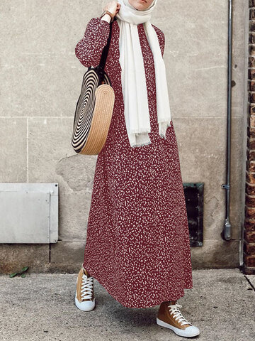 فستان بوهينميا بطبعة A-line