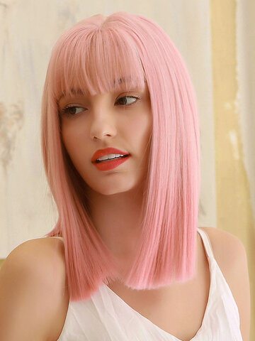Pink Medium Long Hair