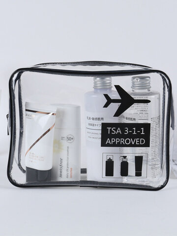 Portable Waterproof Large Capacity Wash Bag Travel Storage Bag Tpu Transparent Travel Cosmetic Storage Bag