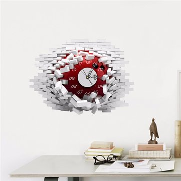 

PAG STICKER 3D Wall Clock Decals Collapsed Wall Clock Sticker Home Decor