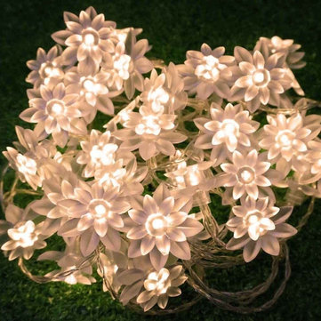 Lumière solaire de fleur de lotus 80LED