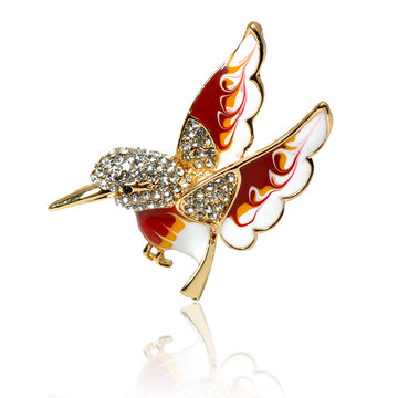مجوهرات دبابيس على شكل طائر للسيدات Colorful