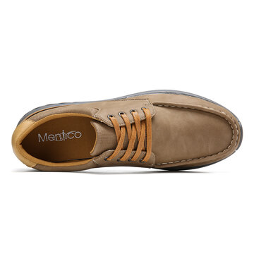 Men Microfiber Leather Soft Sole Non Slip Casual Shoes