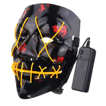 Masque brillant LED pour fête d’horreur d'halloween