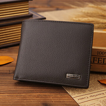 

Genuine Leather Driver License Holder Trifold Wallet, Black