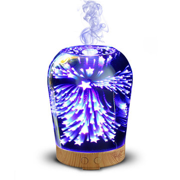 

DecBest 3D Fireworks Glass Aromatherapy Diffuser, White