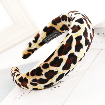 Ins Best Selling Leopard Element Headband Sponge Head Buckle