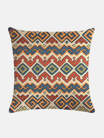 Bohemian Geometric Pattern Linen Cushion Cover Home Sofa Art Decor Throw Pillowcase